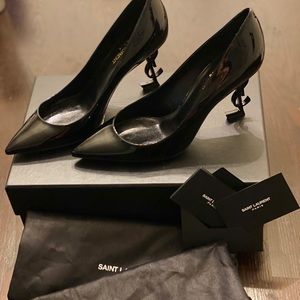 Saint Laurent Opyum Pump Size 38 85MM Black